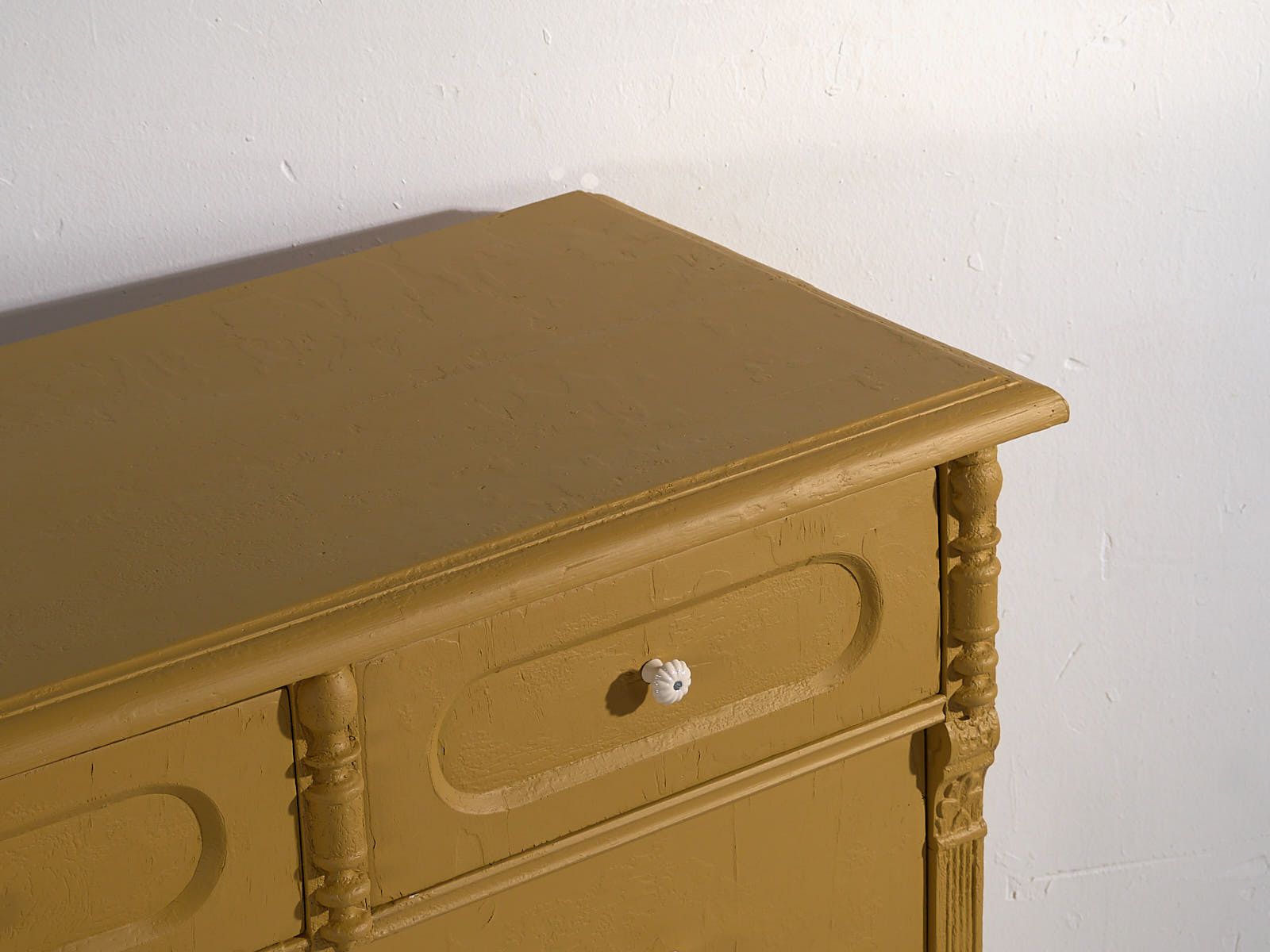 Large Antique Mustard Chest Of Drawers (C.1920) #78 photo for sale