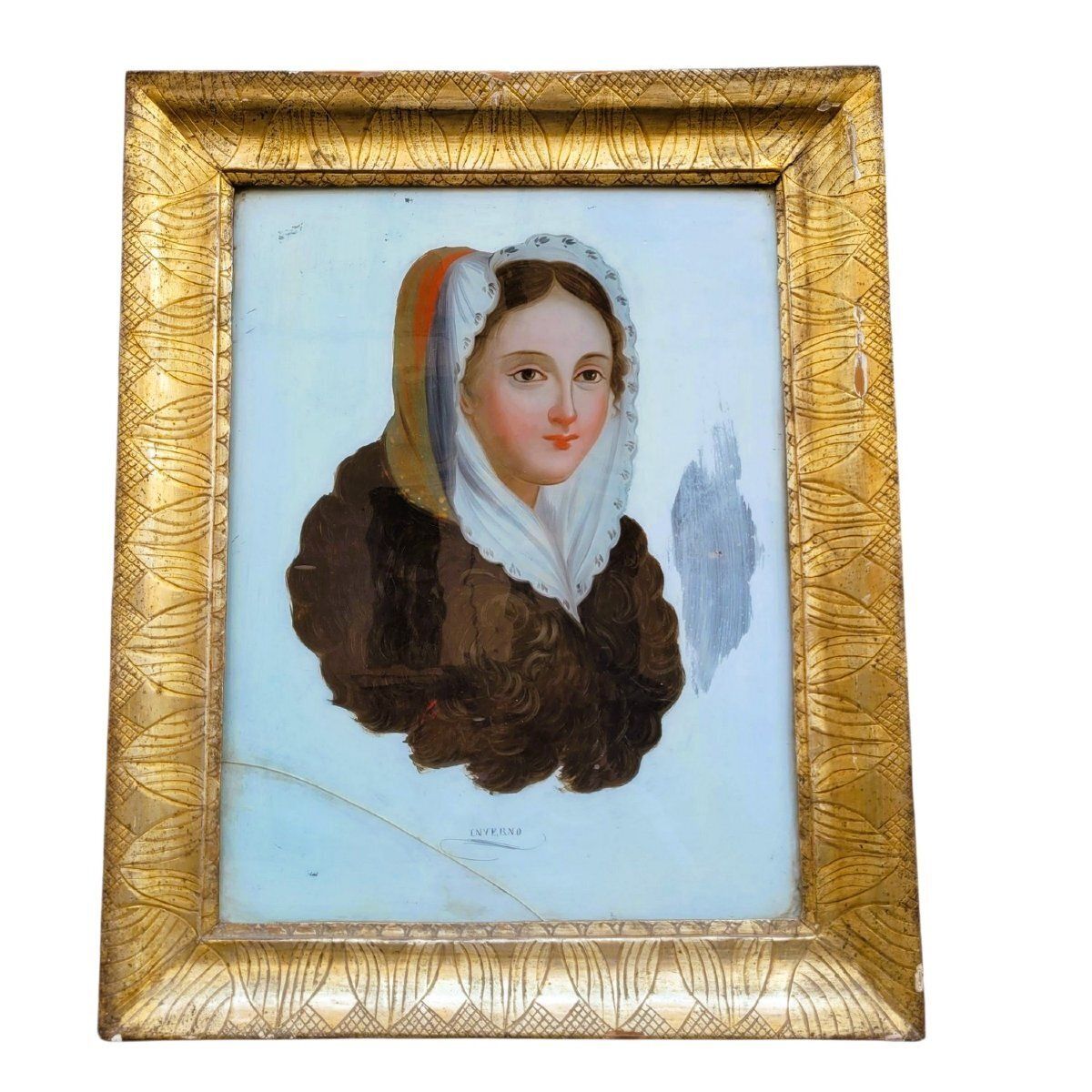 The 4 Seasons, Allegories Of 4 Framed Under Glass, 19th Century photo furniture