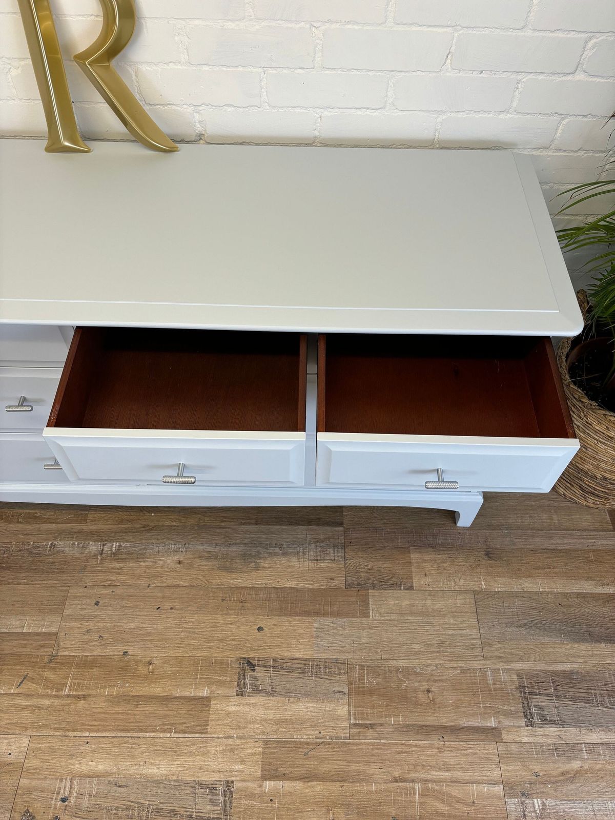 Stag Minstrel Furniture Captains Chest Of Drawers Painted Grey photo vinterior