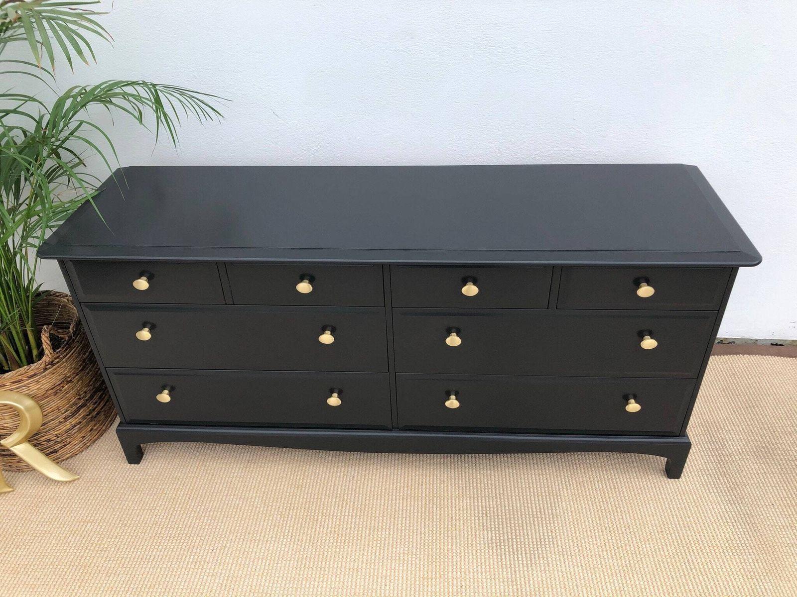 Stag Minstrel Captains Chest Painted Black photo for sale
