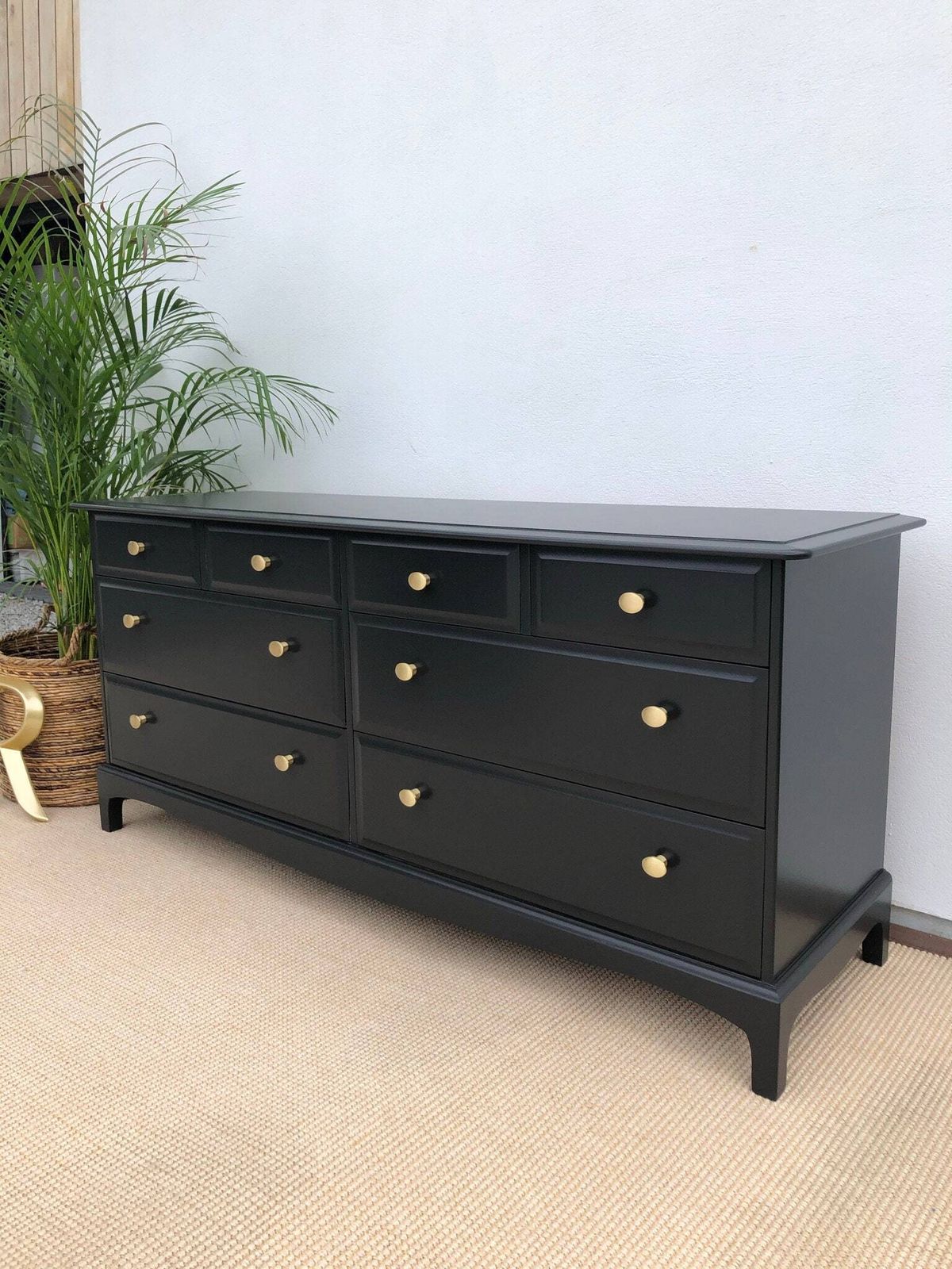 Stag Minstrel Captains Chest Painted Black photo 1095.0