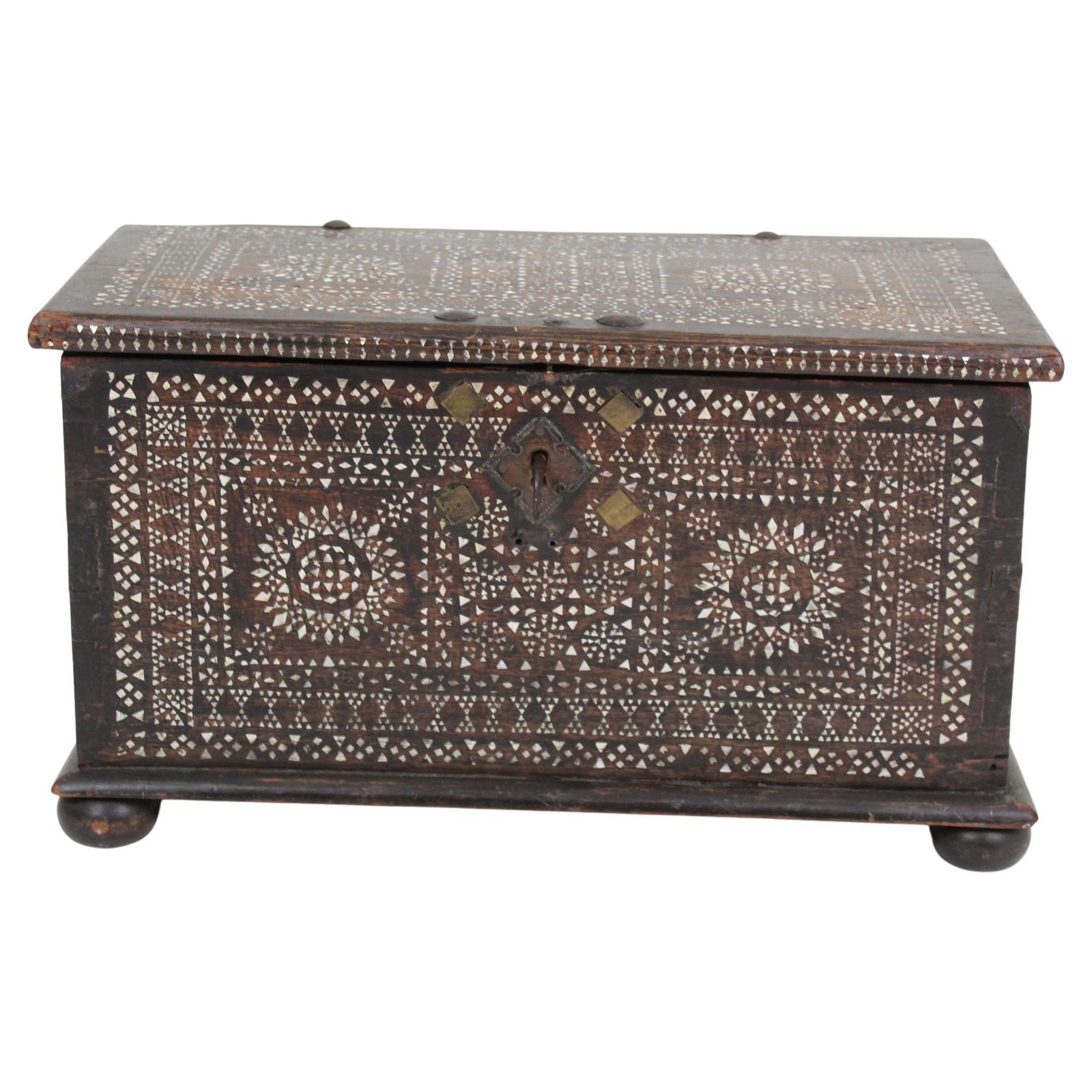 19th Century Oriental Chest Inlaid With Mother Of Pearl photo furniture