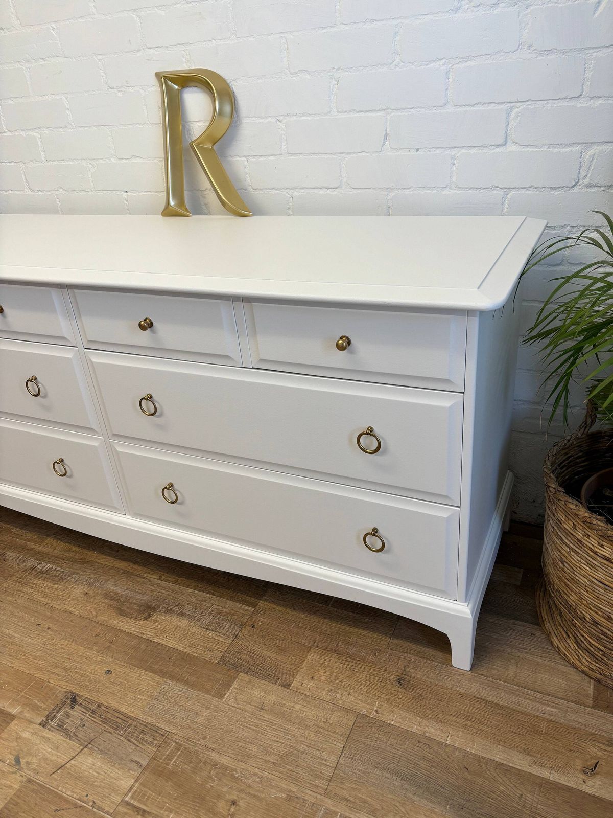 Stag Minstrel Captains Chest Painted White photo furniture
