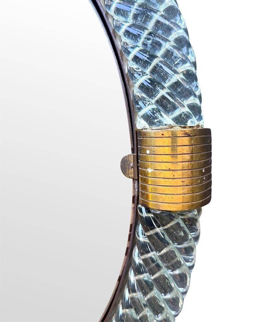 photo vinterior A Large 1940s Circular Murano Glass And Brass Mirror By Barovier And Toso