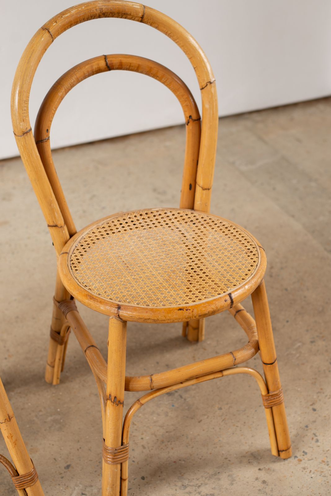 Set Of Four Bamboo And Cane Chairs, Italy C1970 photo Furniture