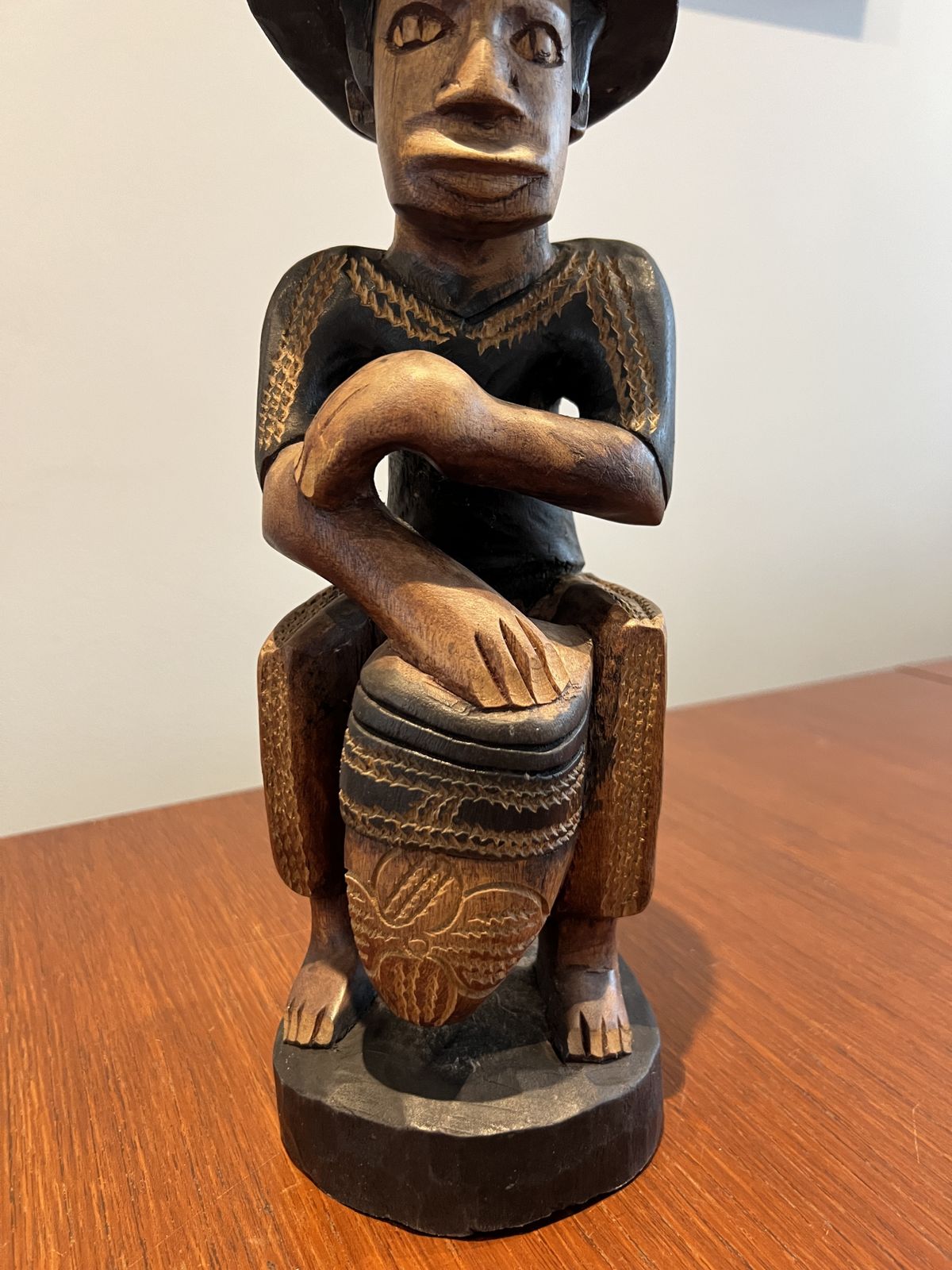 Rare Vintage South American Folk Art Wooden Sculpture photo vinterior