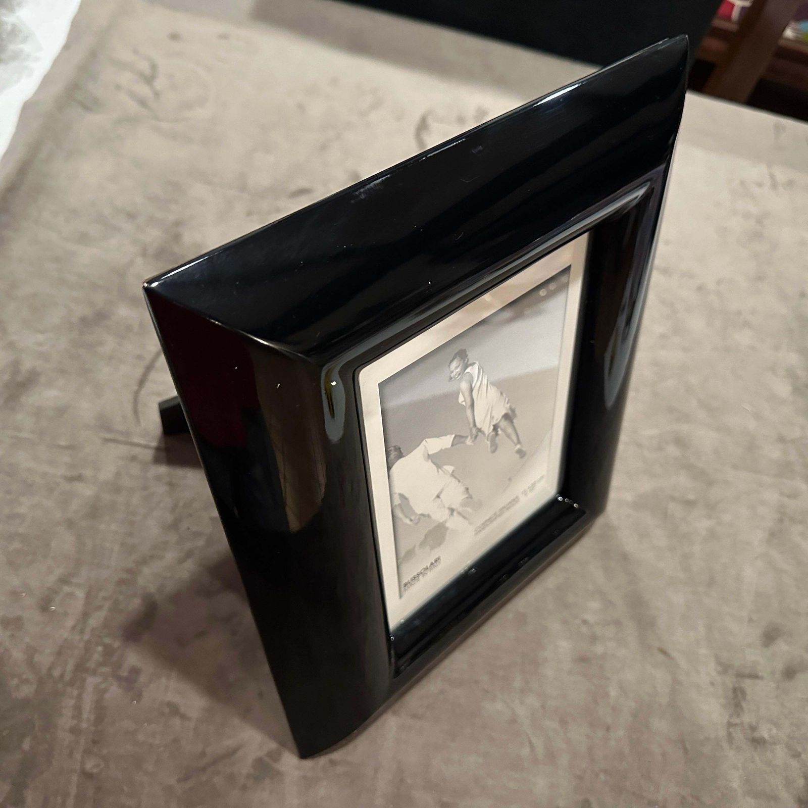 1990s Modern Black Lacquered Wood Italian Picture Frame By Bussolari photo buy