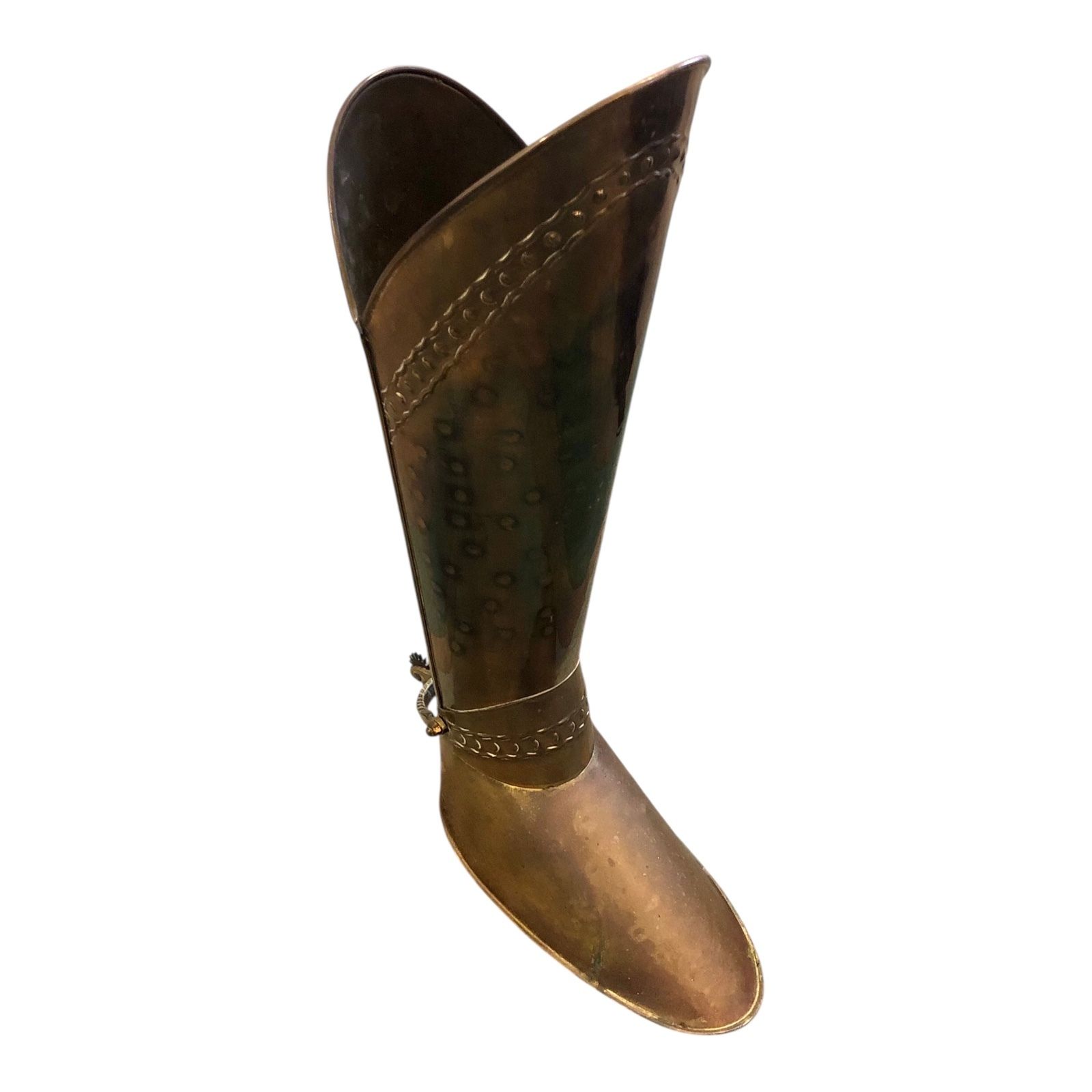Handsome Vintage Umbrella/Stick Stand Brass Boot