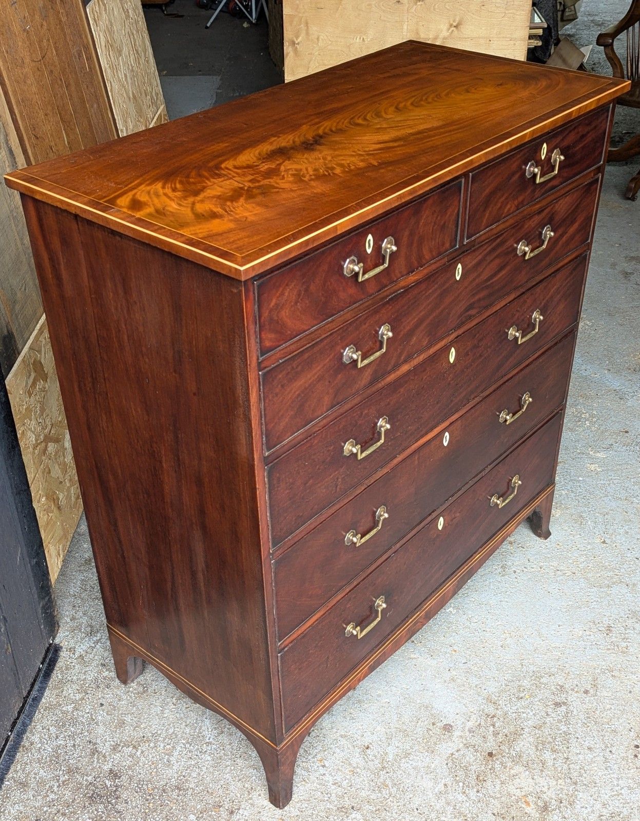 Antique Hepplewhite Chest Of Drawers (Delivery Available) Mahogany C1800 photo Furniture