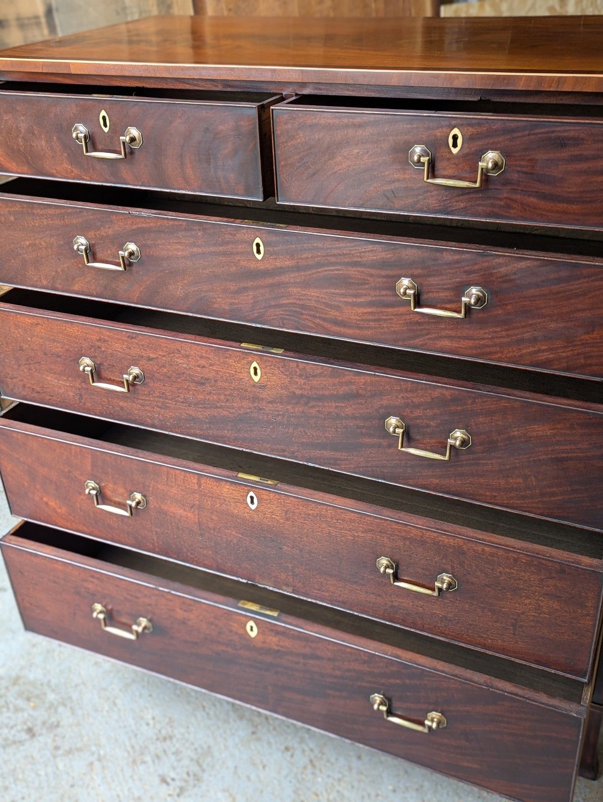 photo for sale Antique Hepplewhite Chest Of Drawers (Delivery Available) Mahogany C1800
