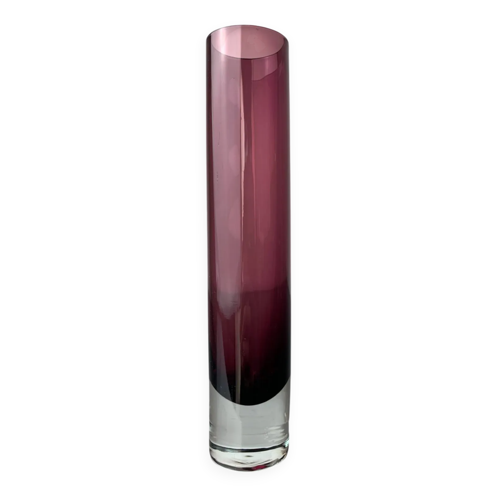 Sommerso Circular Purple Vase By Seguso, Murano, Italy, 1970