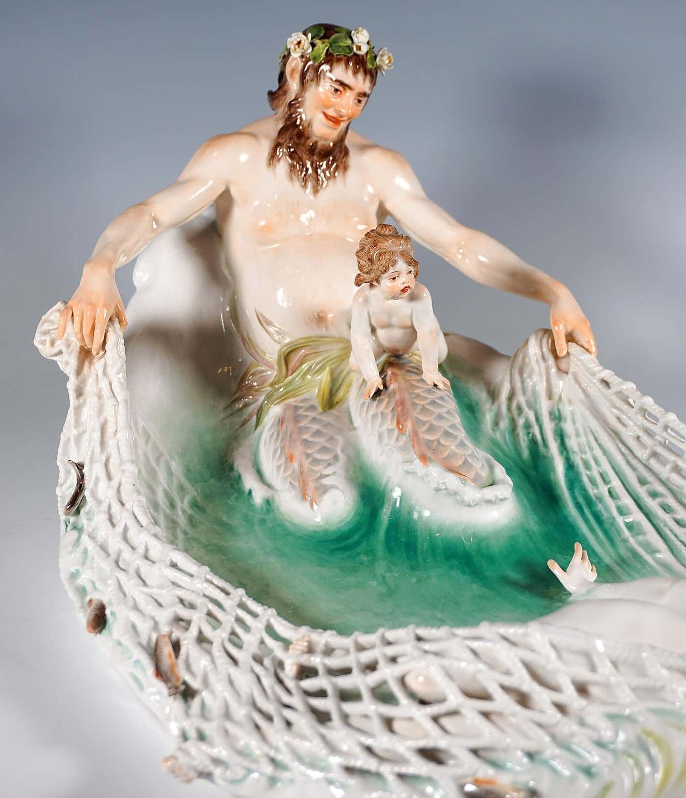 Art Nouveau Group 'Capture Of A Nymph', By Paul Helmig, Meissen Germany, Ca 1902 photo buy