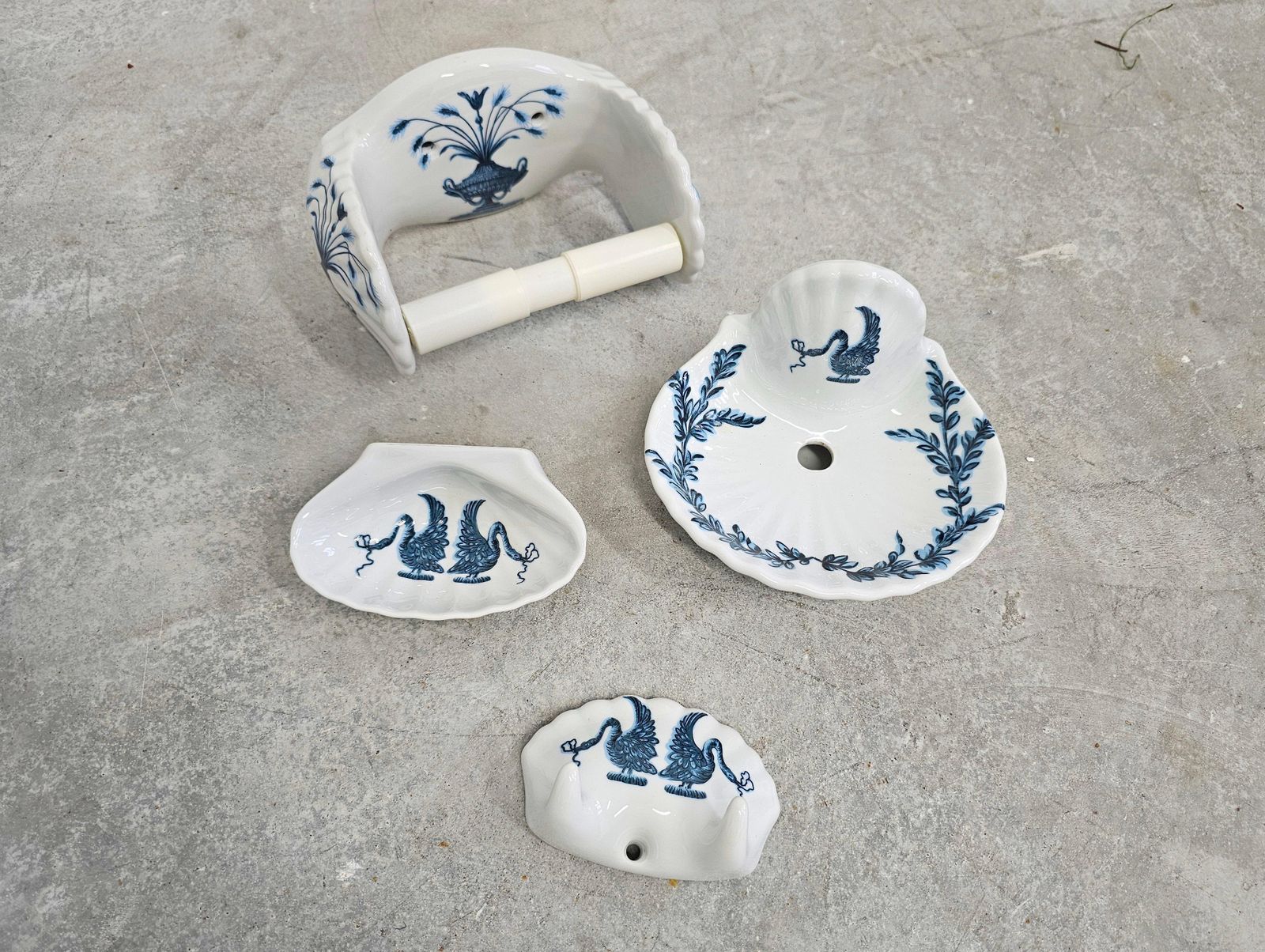 photo furniture Hollywood Regency Porcelain Bathroom Set Of 13 Pcs By Porcelain De Paris
