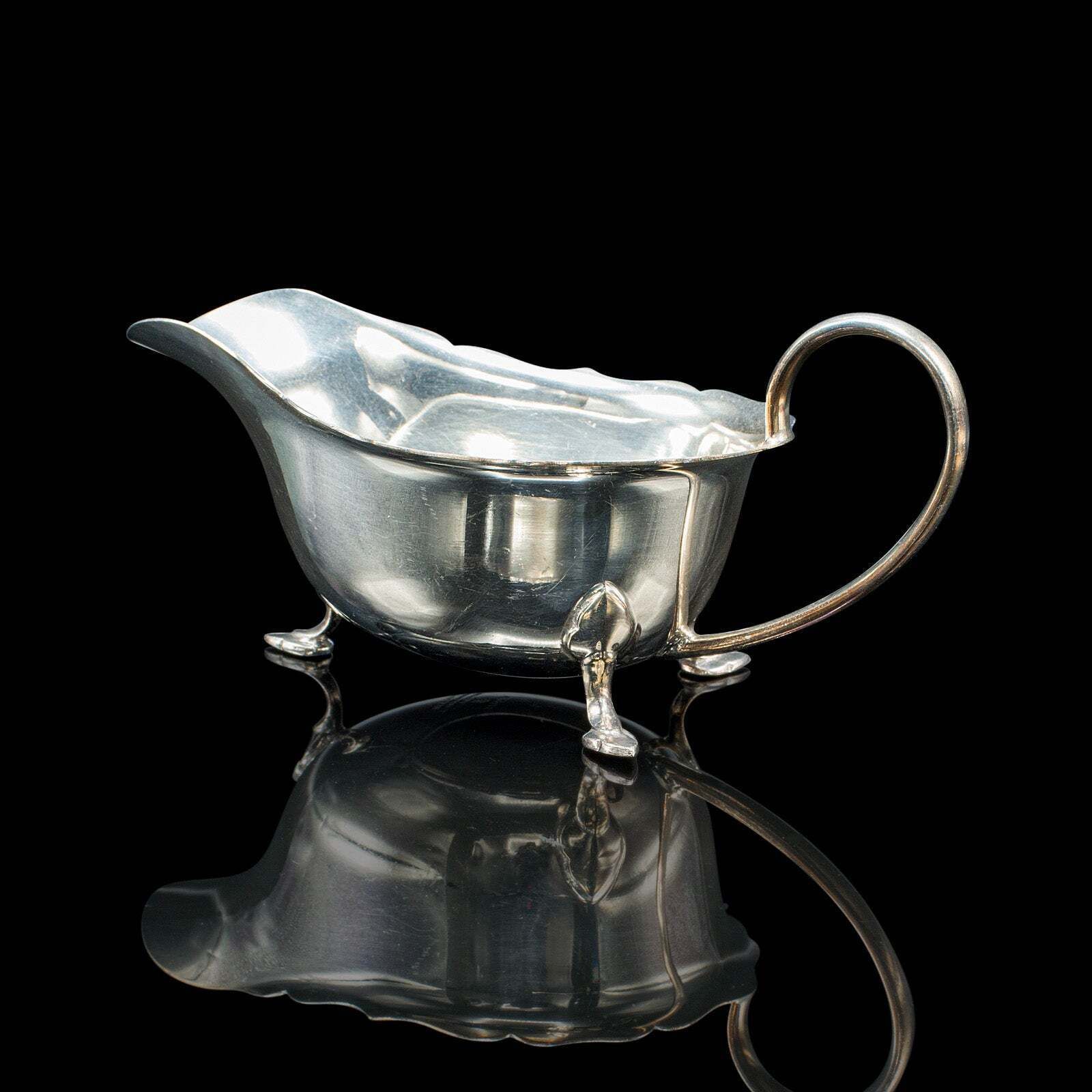 Trio Of Antique Sauce Dishes, English, Silver Plated, Condiment Pots, Edwardian photo vinterior
