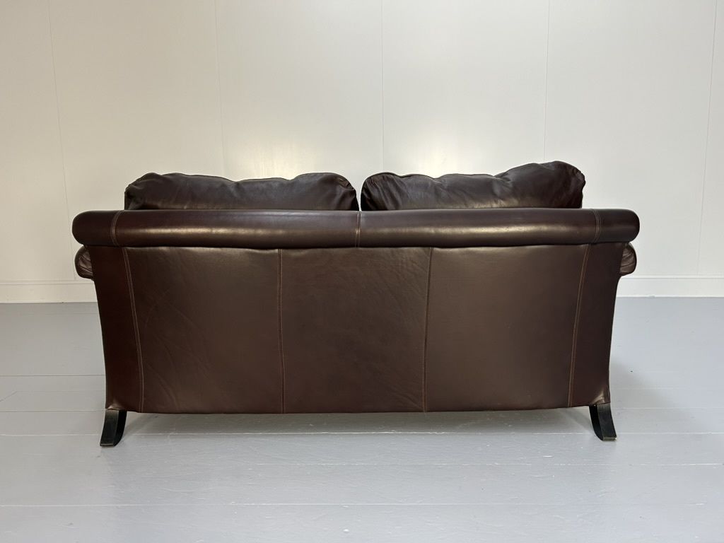 Duresta “New Plantation” 2.5 Seat Sofa – In Dark Brown Leather photo for sale