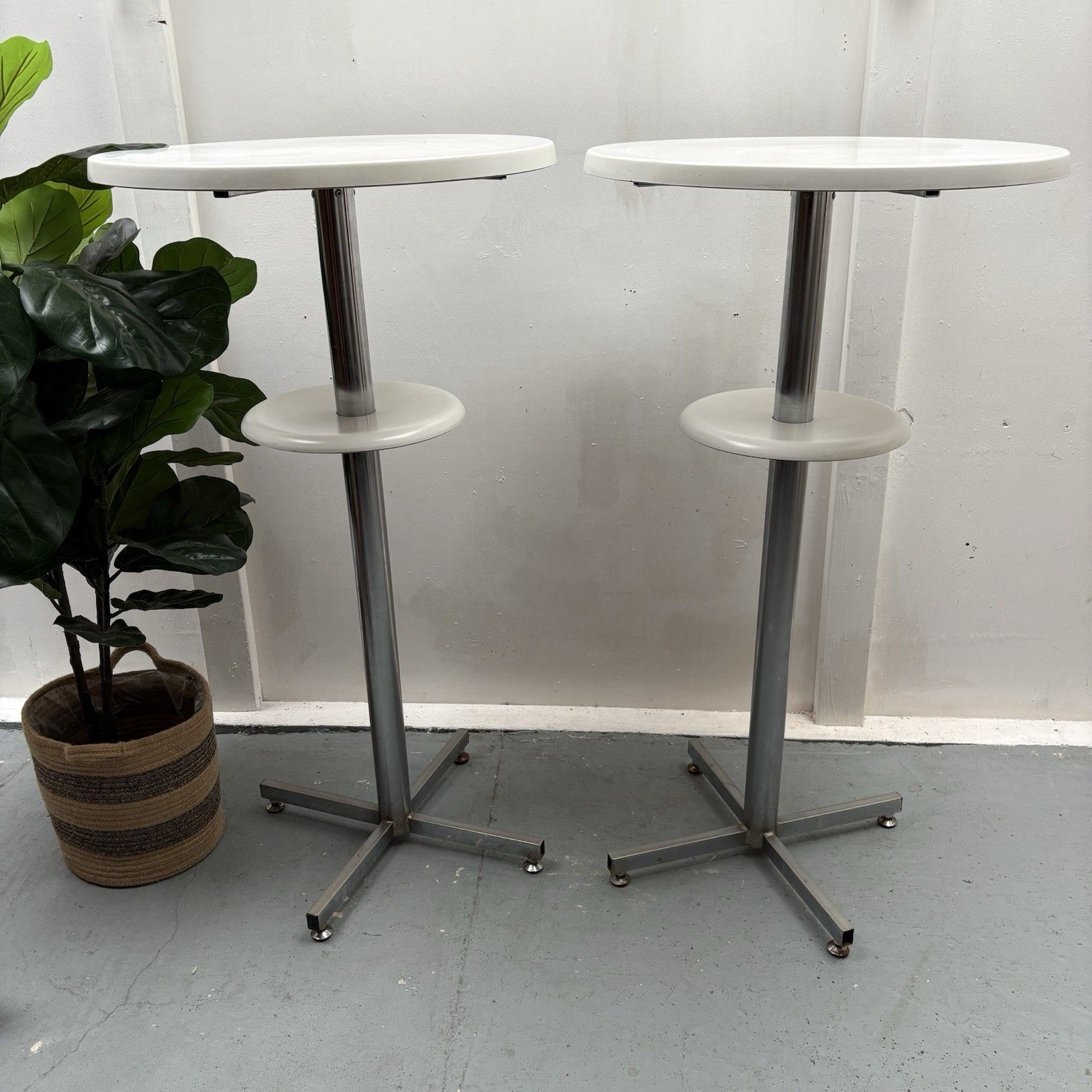 Pair Of French “Rochefort” High Level Bar Cocktail Drinks Tables photo for sale
