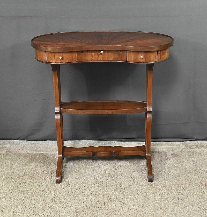 Mahogany And Rosewood Marquetry Coffee Table, Louis XVI Style – Late 19th Century photo for sale