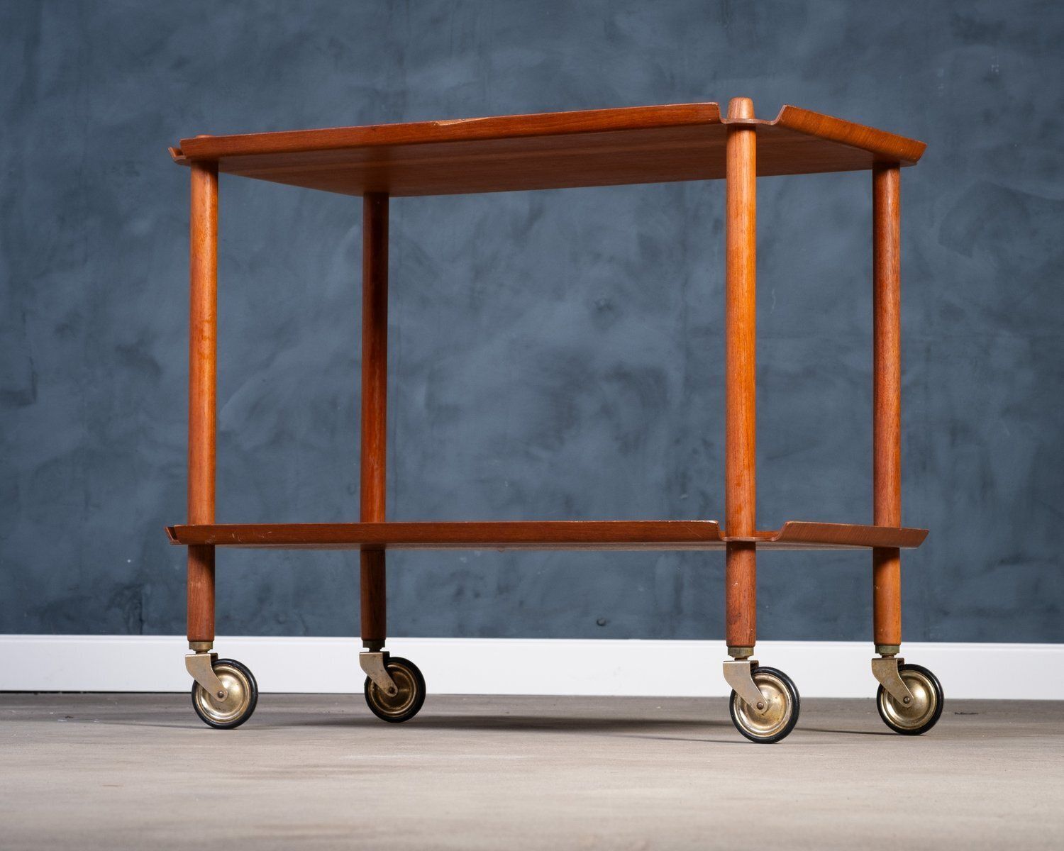 Teak Serving Bar Cart By Poul Hundevad, 1960s photo for sale