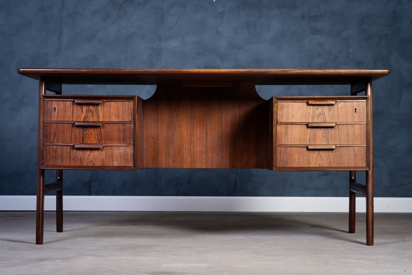 Rosewood Desk By Gunni Omann For Omann Jun Møbelfabrik, 1960s photo for sale