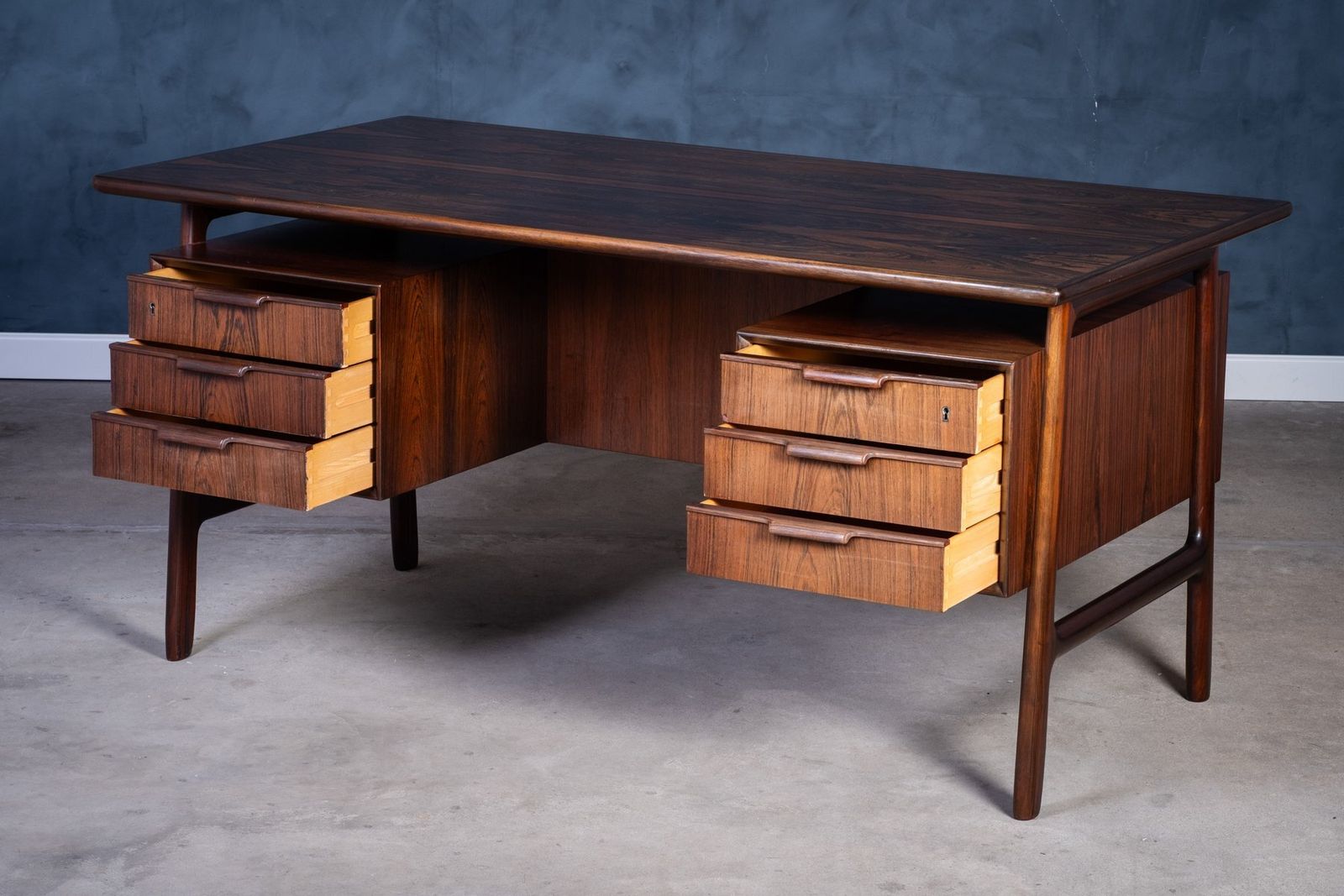 Rosewood Desk By Gunni Omann For Omann Jun Møbelfabrik, 1960s photo Furniture