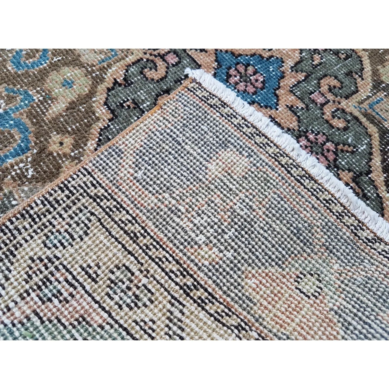 Anatolian Oushak Pastel Color Ushak Area Rug 3'8" X 12'9" photo vinterior