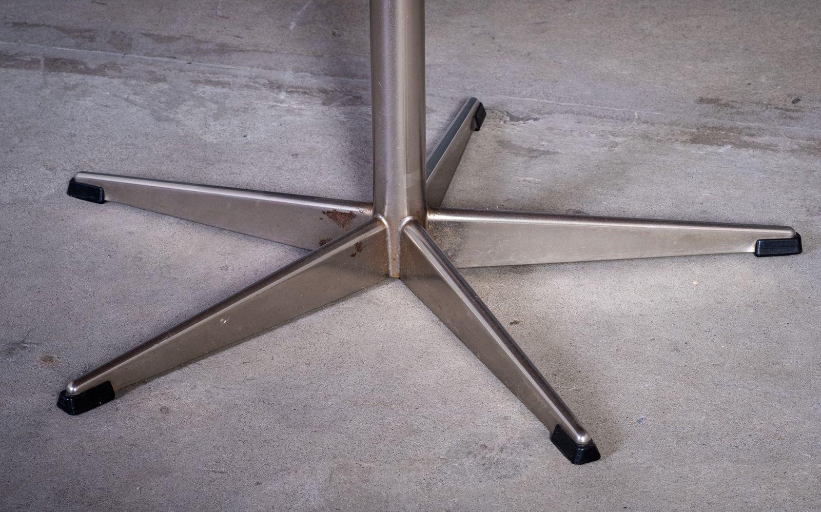 photo furniture Round Rosewood Coffee Table On Steel Base, Denmark, 1960s