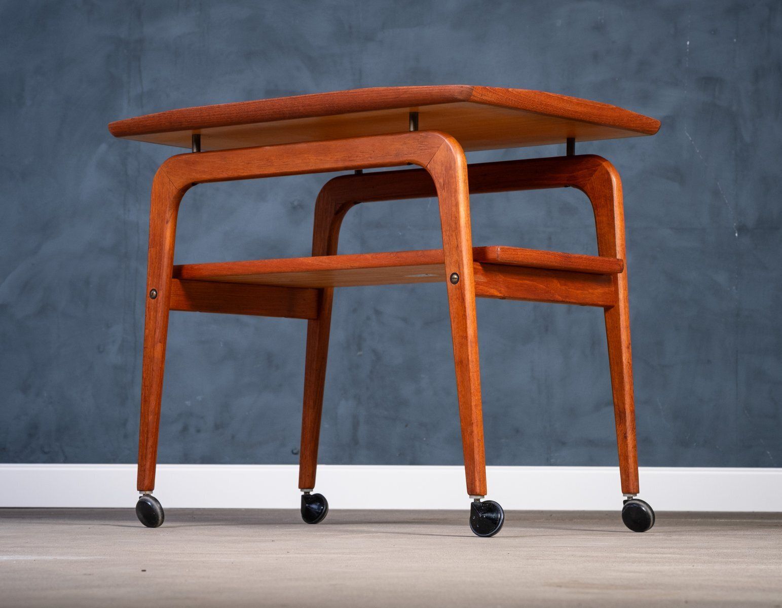 Teak Bar Cart By Arne Hovmand Olsen For Mogens Kold, 1960s photo Furniture