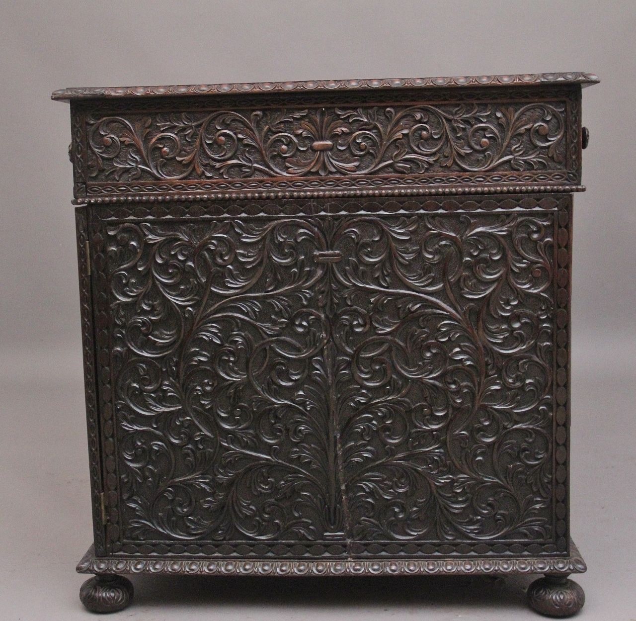 Early 19th Century Anglo Indian Carved Partners Desk photo for sale
