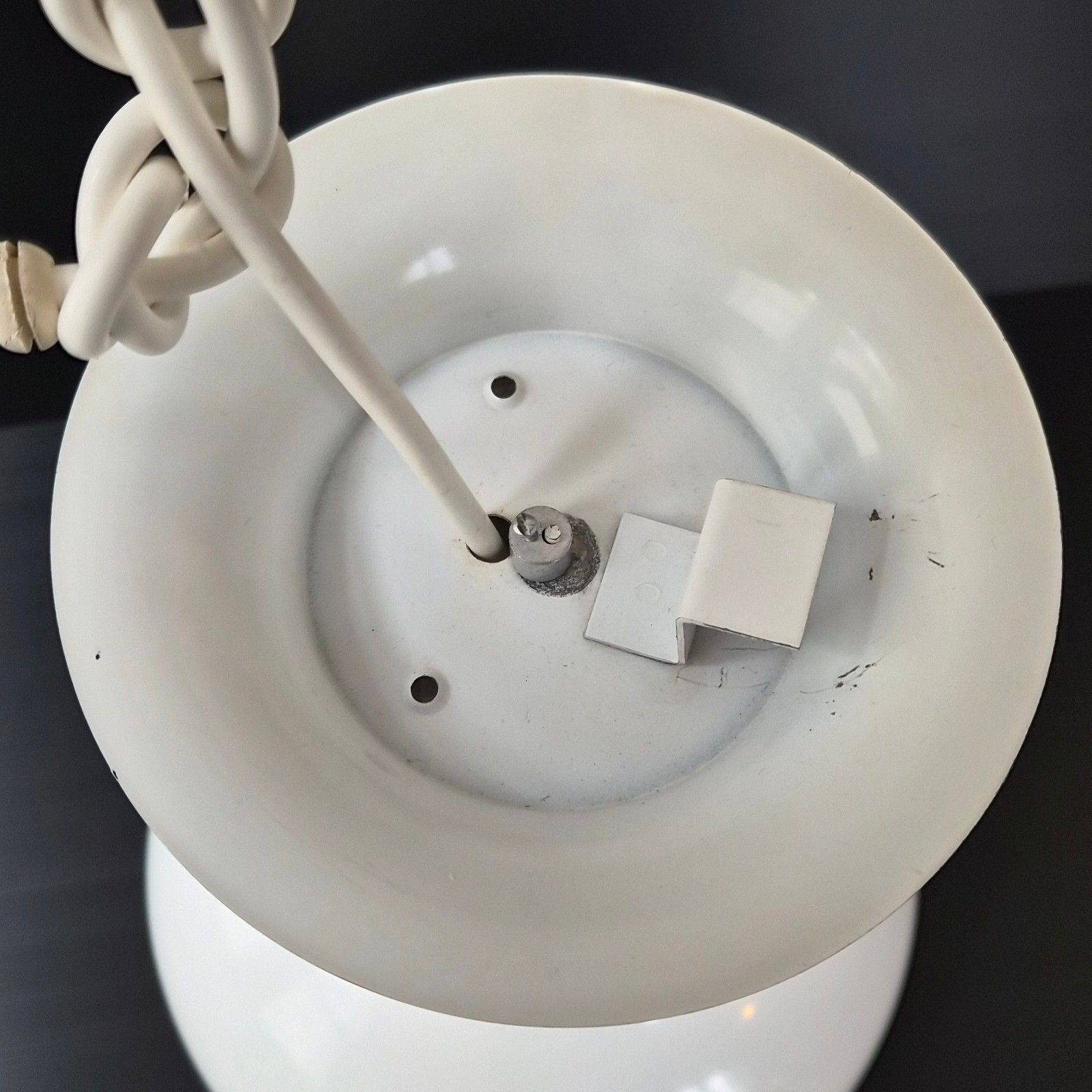 Vintage 1960 Steel White Lacquer Pendant Chandelier Dlg Vico Magistretti Colombo photo 1172.0