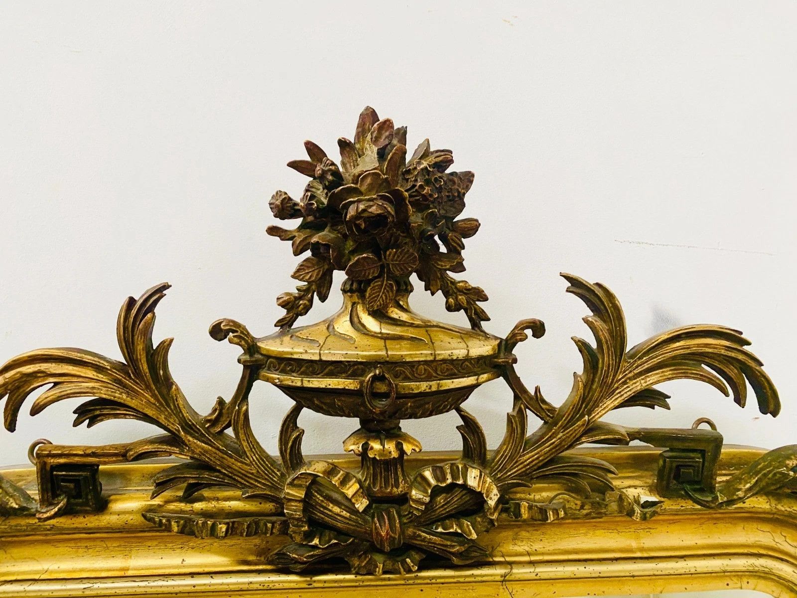 Louis XVI Style Mirror In Wood And Gilded Stucco 19th Century photo 735.75