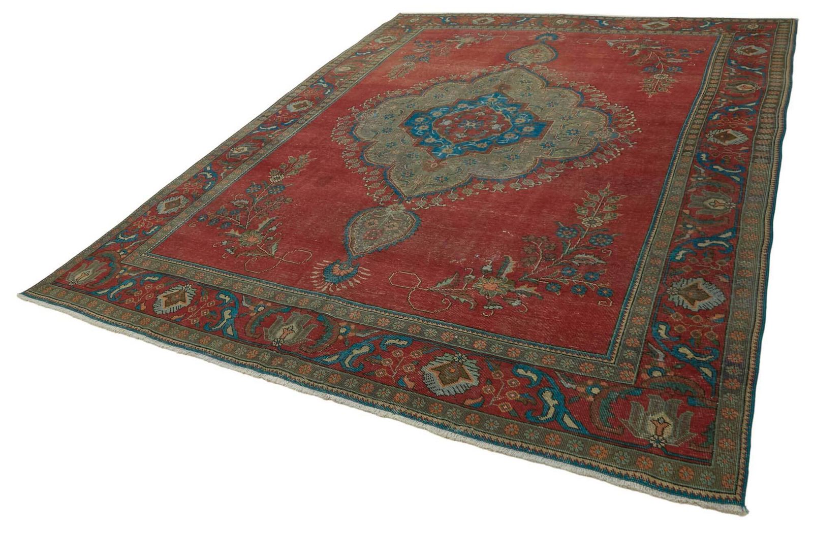 Large Vintage Hand Knotted Area Rug 291 Cm X 384 Cm photo for sale