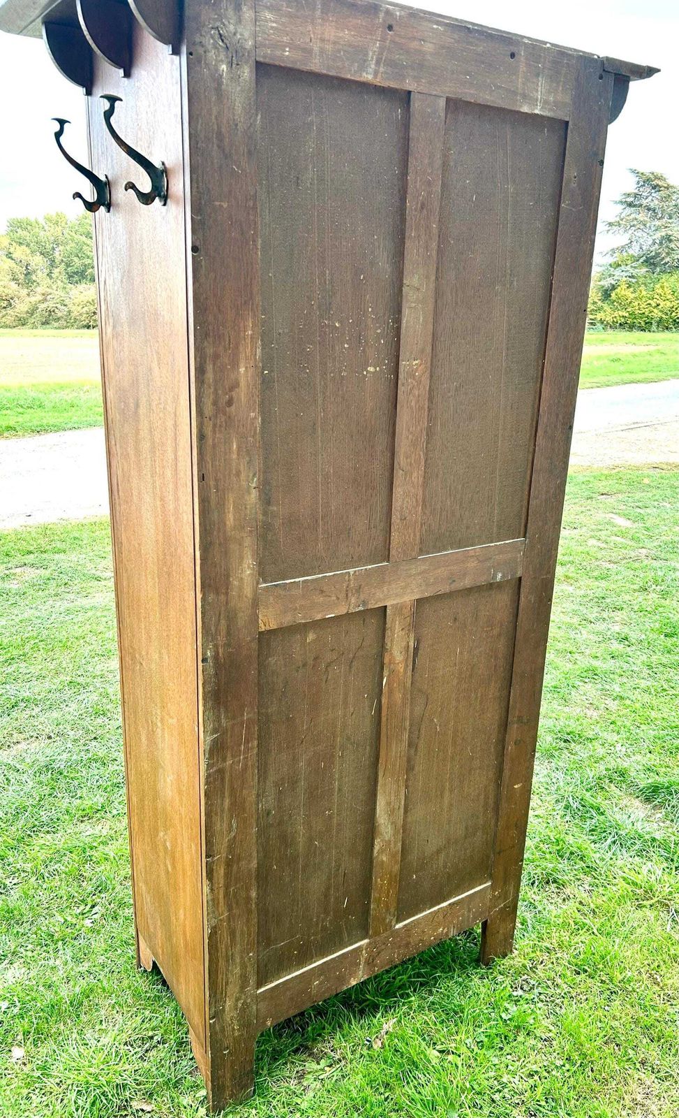 photo for sale Shapland And Petter Antique Oak Hall Cupboard Wardrobe Cabinet Chest Of Drawer Cupboard Bedroom Victorian Vintage Storage Arts Crafts