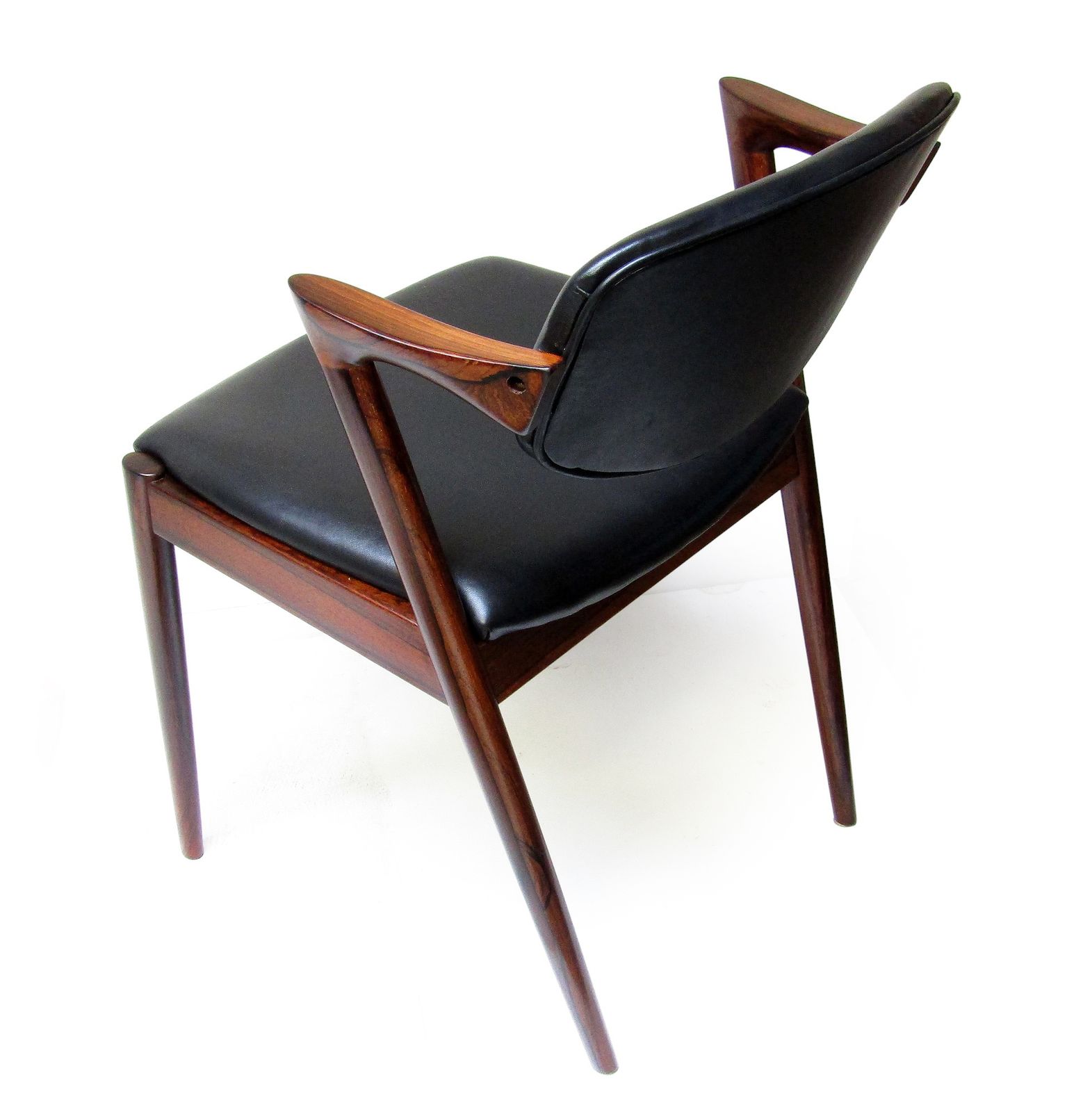 Six Danish "Model 42" Dining Chairs In Rosewood By Kai Kristiansen   Newly Re Upholstered photo 7500.0