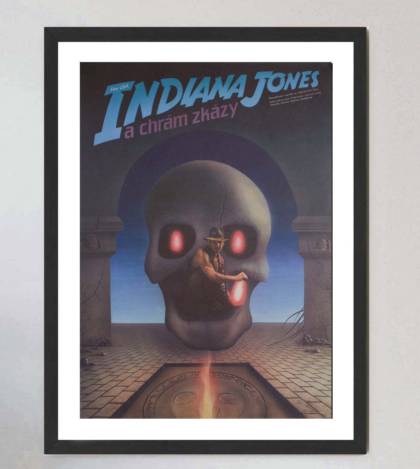 Indiana Jones And The Temple Of Doom (Czech)  Original Vintage Poster photo furniture
