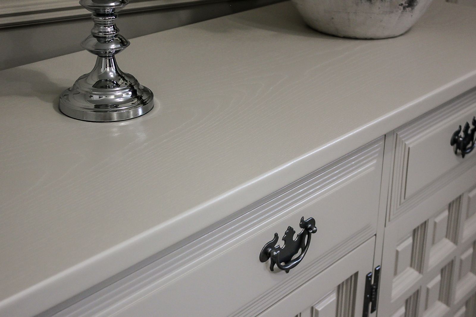 Large Solid Oak Sideboard Kitchen Dresser Console Dining Table photo for sale