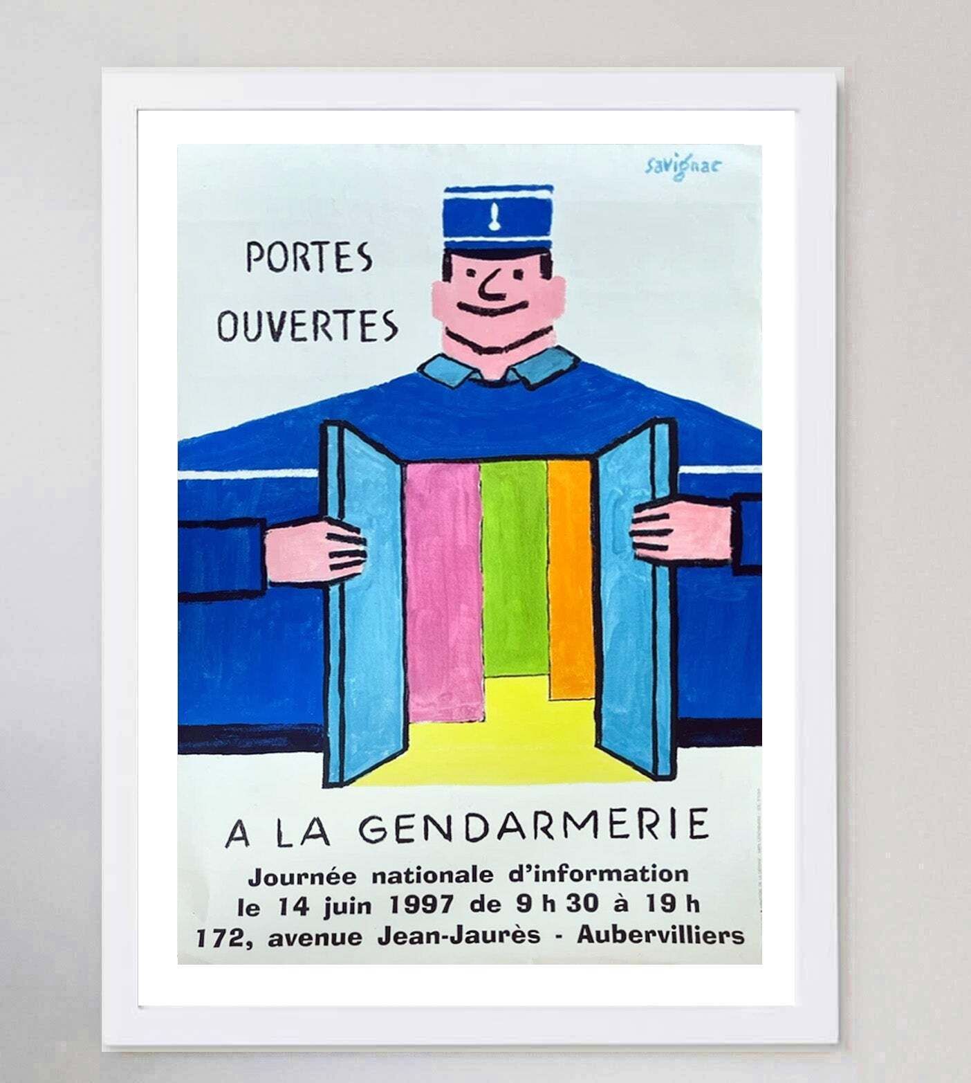 A La Gendarmerie   Savignac  Original Vintage Poster photo for sale