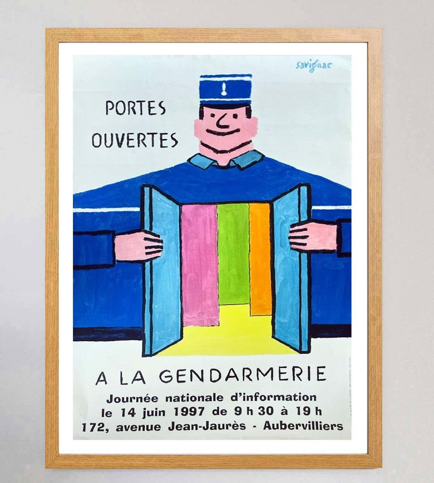 A La Gendarmerie   Savignac  Original Vintage Poster photo Art