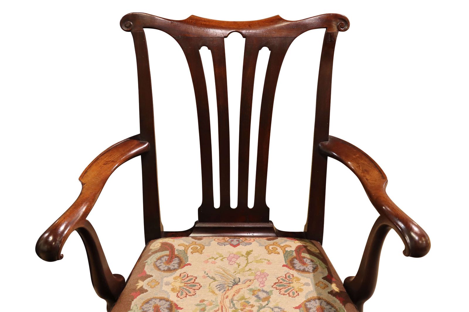 A Fine George II Mahogany Armchair, Circa 1750 photo Furniture