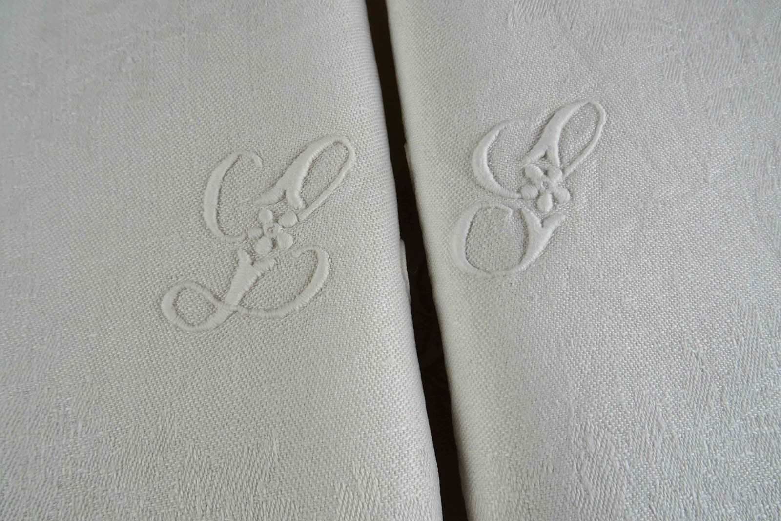 Set Of Eight Antique French Linen Napkins photo for sale