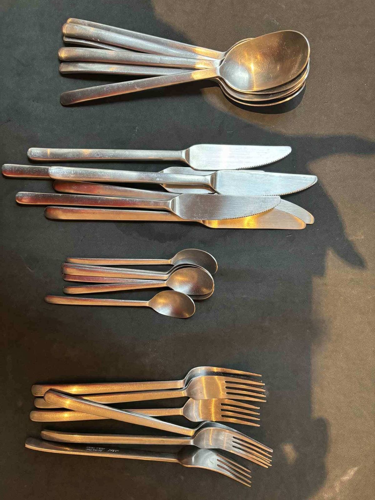 Vintage Ikea Data Flatware 6 Stainless Steel Carl Gustaf Jahnsson Knives Forks Soup Spoons Vintage 90s Post Modern Design Every Day Cutlery photo Home Decor