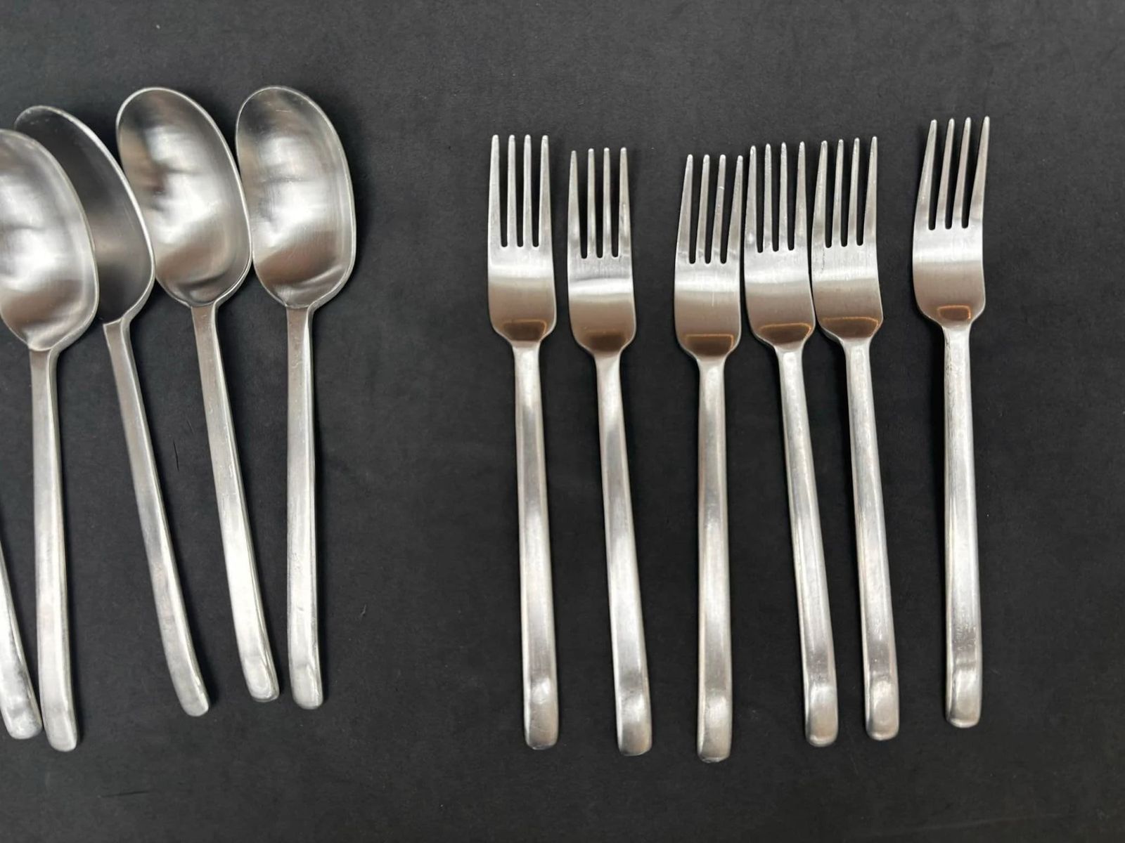 Vintage Ikea Data Flatware 6 Stainless Steel Carl Gustaf Jahnsson Knives Forks Soup Spoons Vintage 90s Post Modern Design Every Day Cutlery photo buy