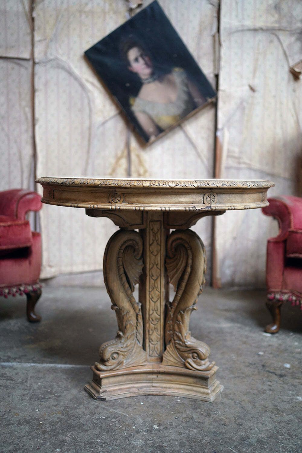 A 2nd Empire Period Fruitwood, Beech & Fior Di Bosco Marble Guéridon C.1860 photo 2237.0