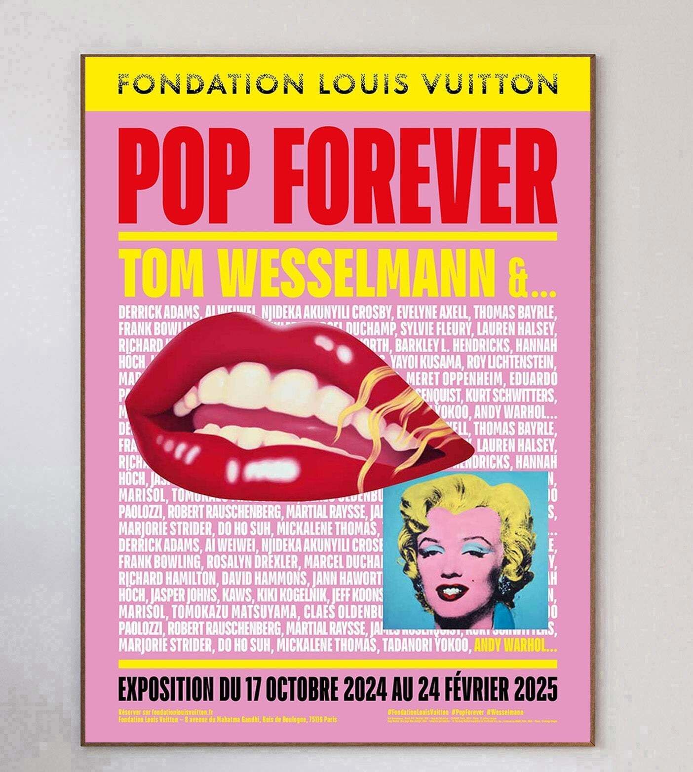 Tom Wesselmann & Andy Warhol   Fondation Louis Vuitton , Original Vintage Poster photo 336.0