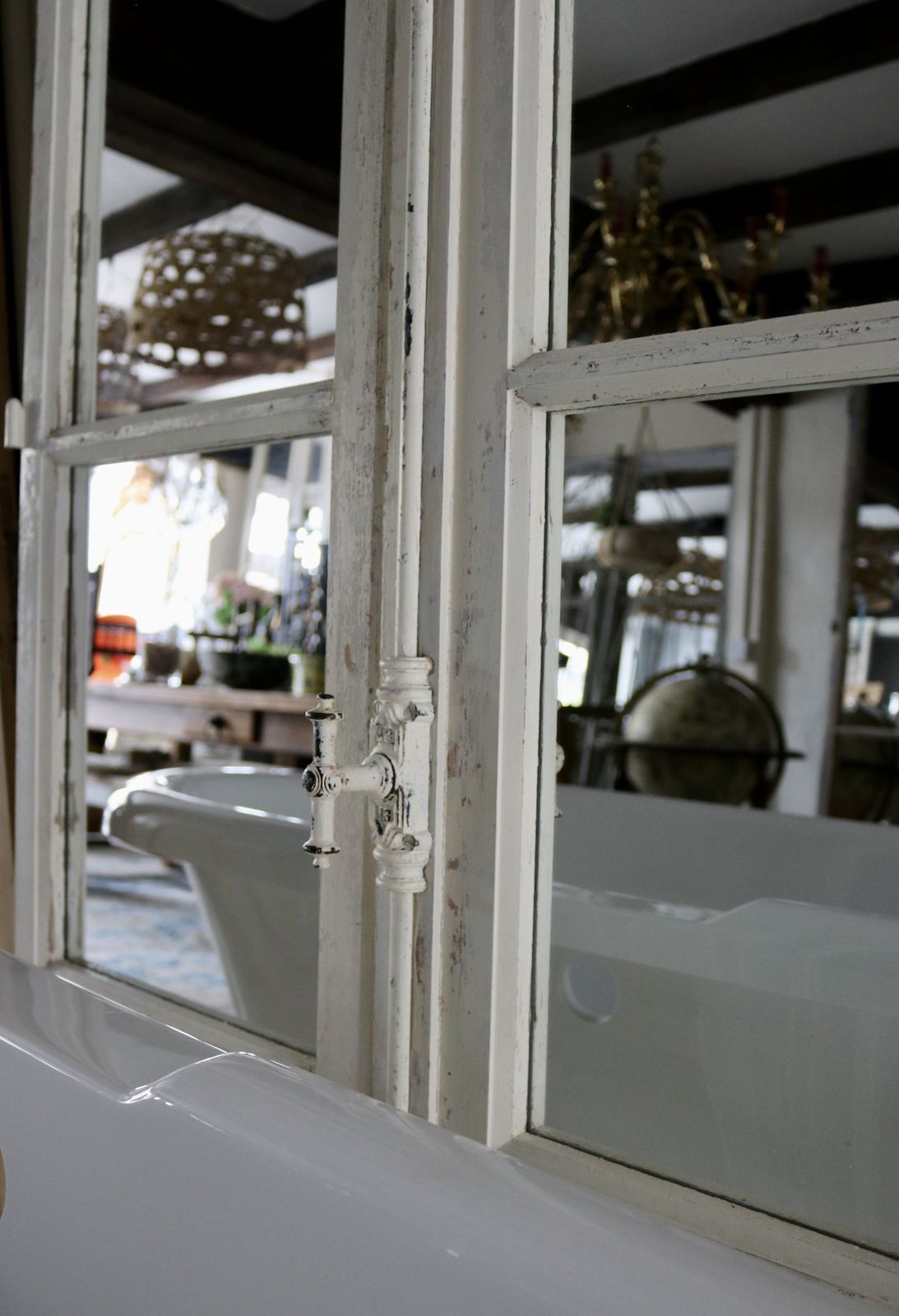 photo for sale Pair Full Length Antique French Mirror Doors Floor Standing Ideal For Bedroom / Bathroom
