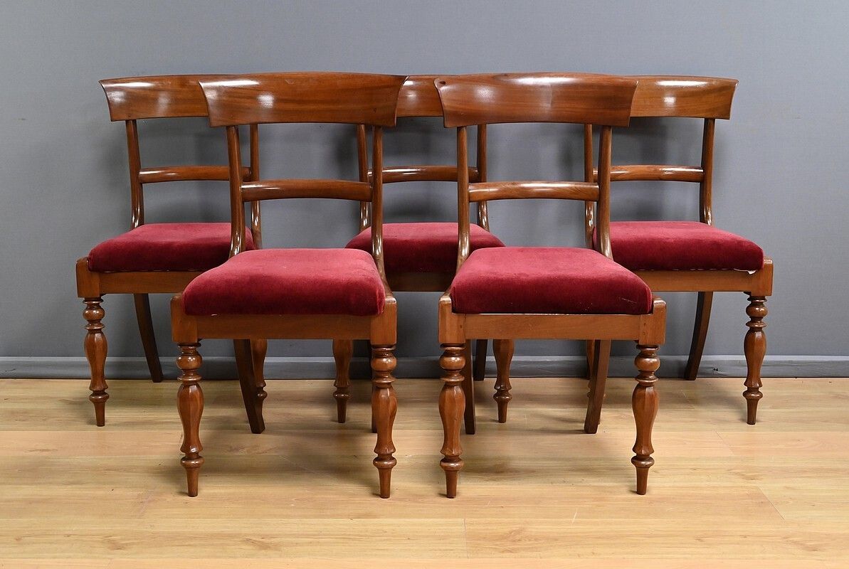 Set Of 5 Victorian Mahogany Chairs, England – Part 2, 19th Century photo for sale