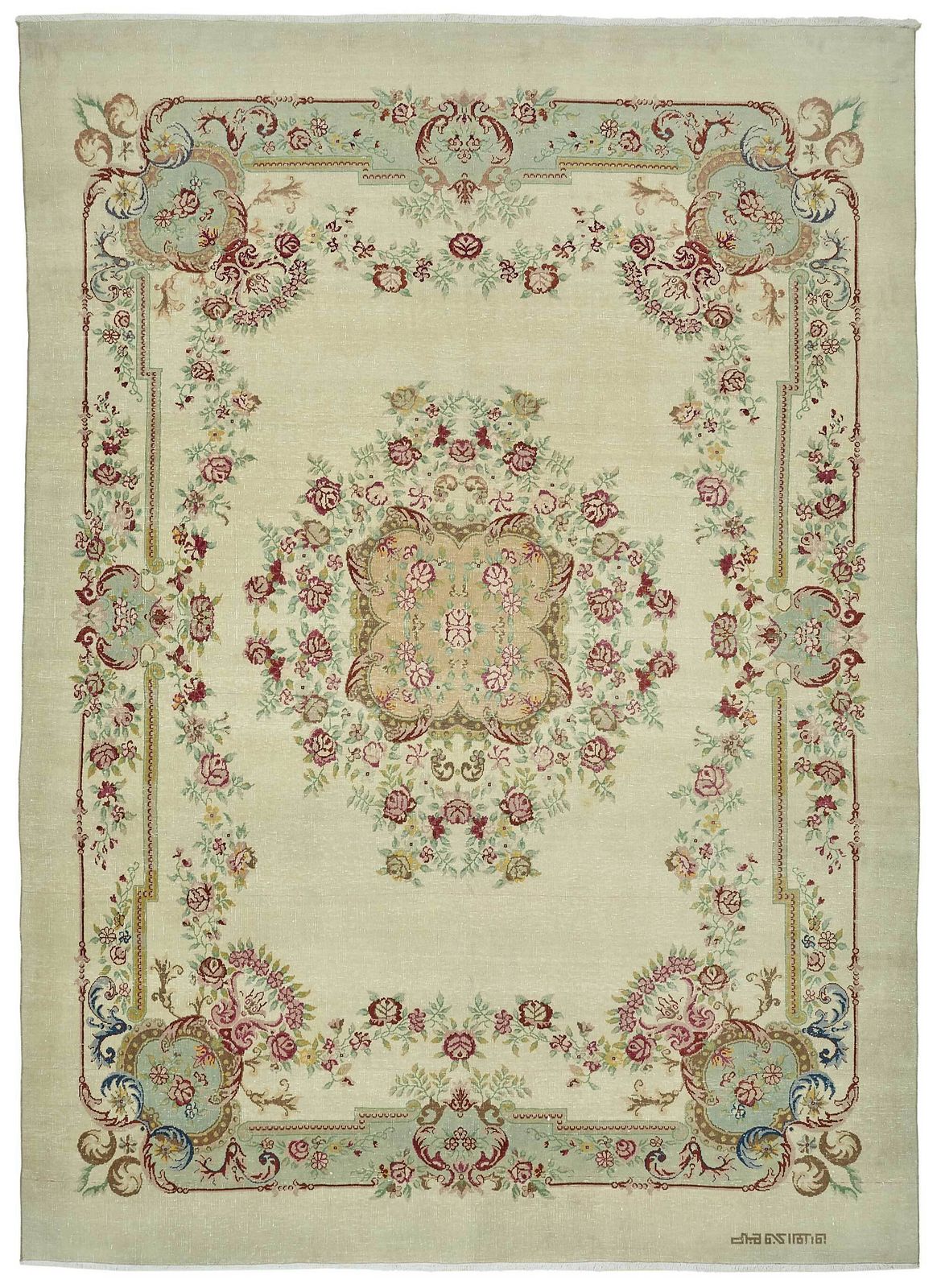 Handmade Vintage Hand Knotted Rug 286 Cm X 400 Cm