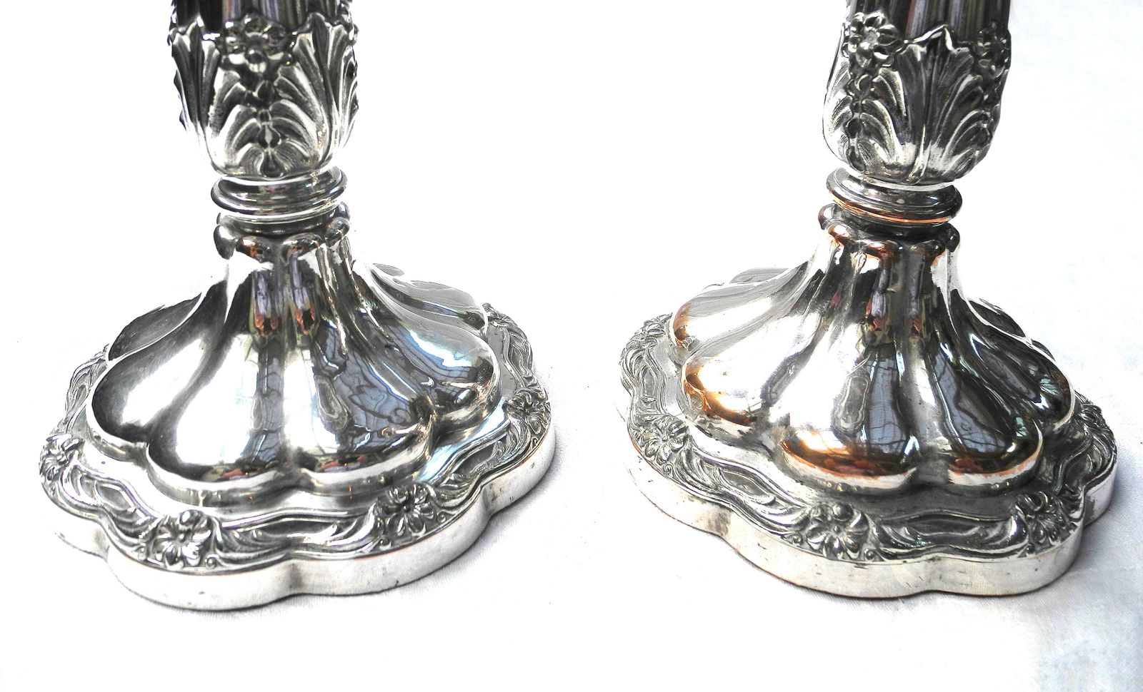 Pair Of Antique Sheffield Plate  Candlesticks, Circa 1815 1820 photo for sale