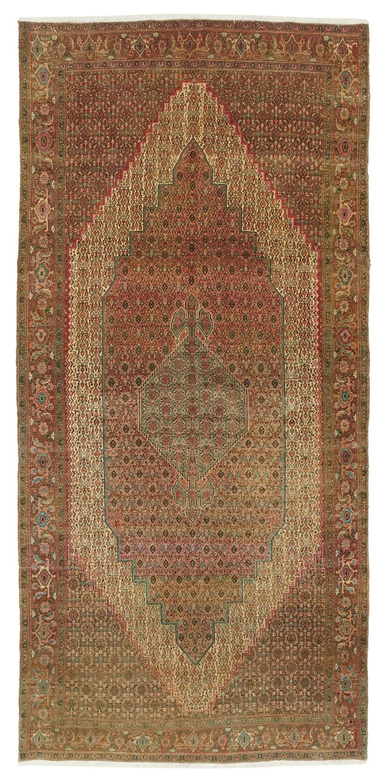 Vintage Hand Knotted Large Area Rug 152 Cm X 332 Cm