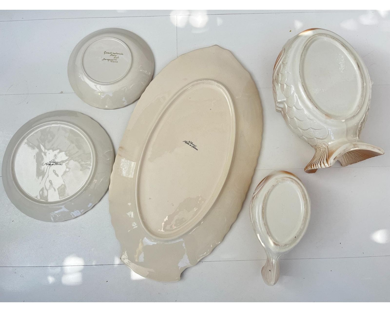 photo furniture Majolica France Fish Serving Set | 21pcs | Sarreguemines + St Clements