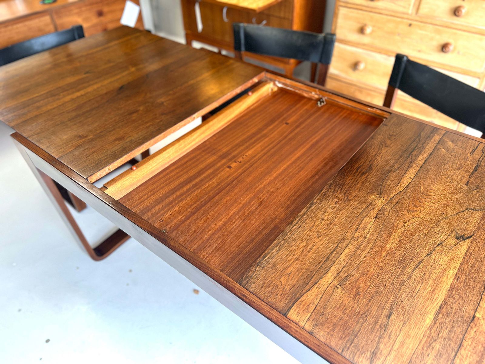 Gunther Hoffstead Rosewood Extending Dining Table & 6 Chairs For Uniflex photo for sale